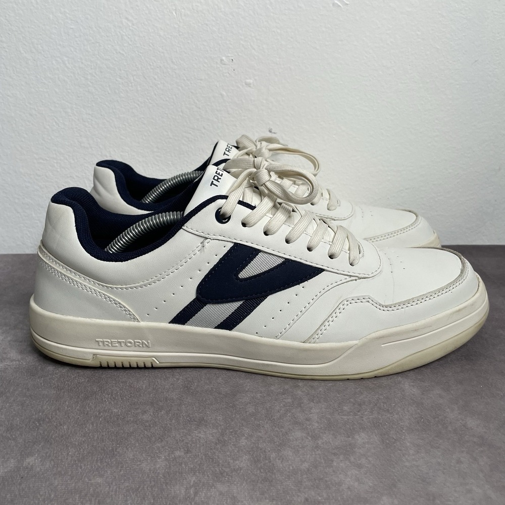 Tretorn Dennis Sneakers Mens Size 11 White Blue Classic Low Top Shoes